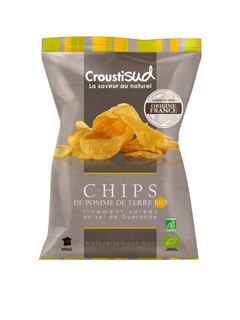 Croustisud Chips au sel de guerande bio 100g - 1803